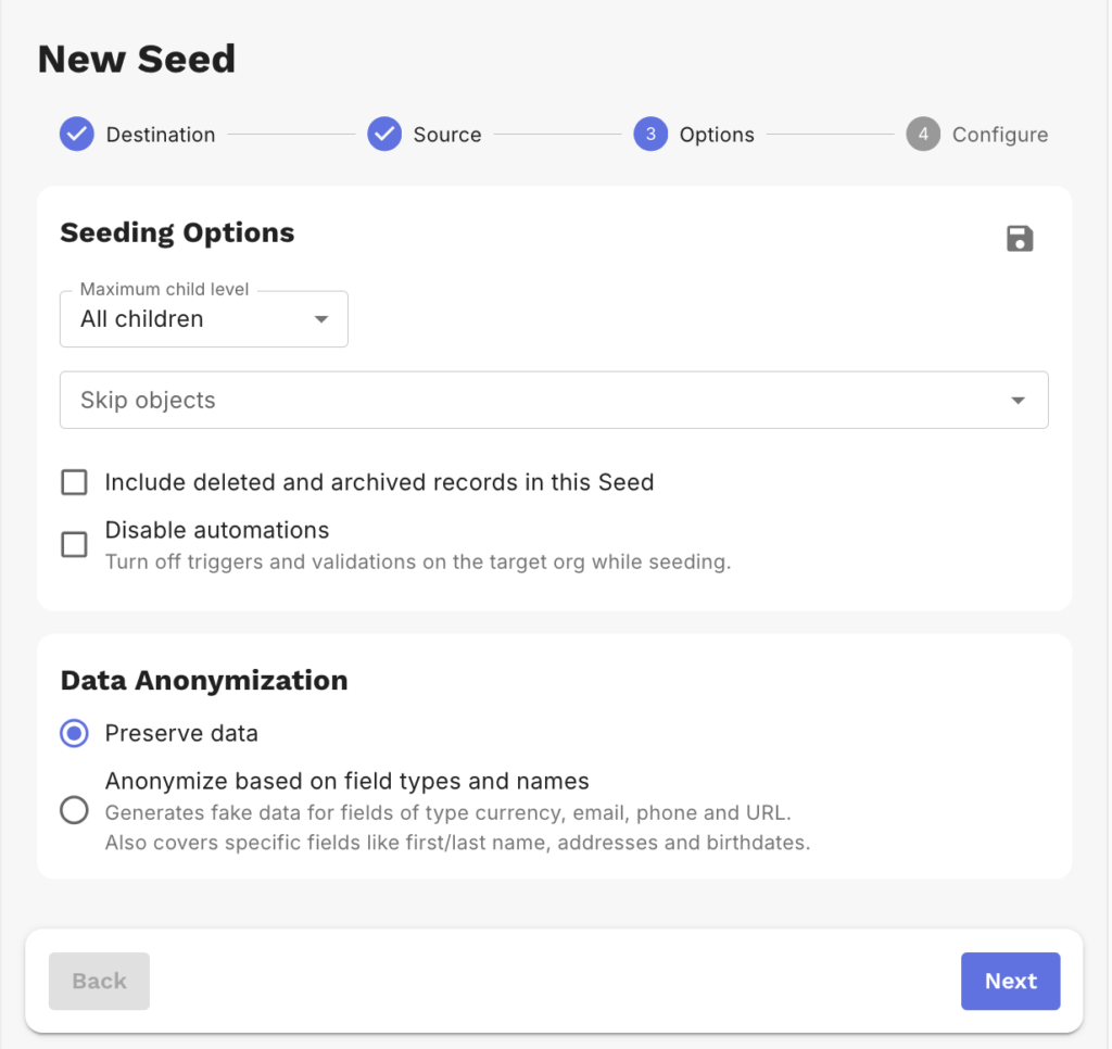 Salesforce Sandbox Seeding